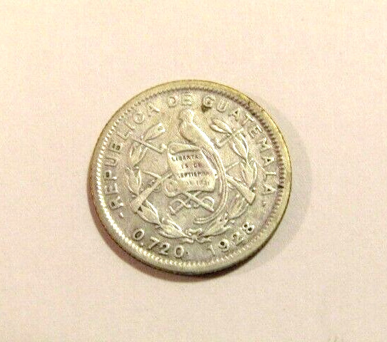 Guatemala 1928 5 Centavos Silver Coin