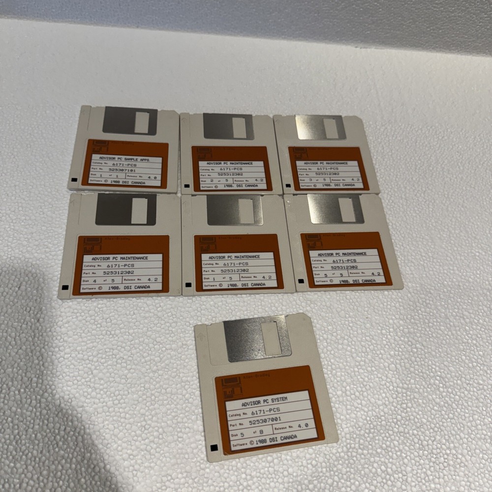 Allen bradley advisor pc sample app floppy disk Set