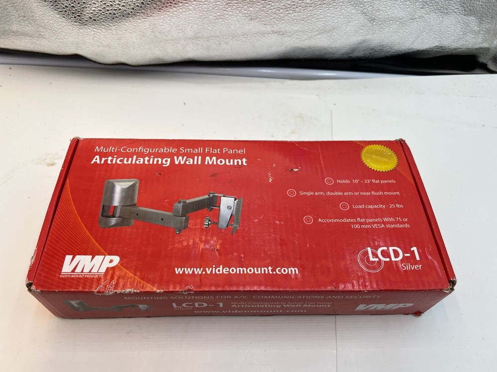 VMP Multi-Configurable Flat Panel Articulating Mount Silver Small LCD-1
