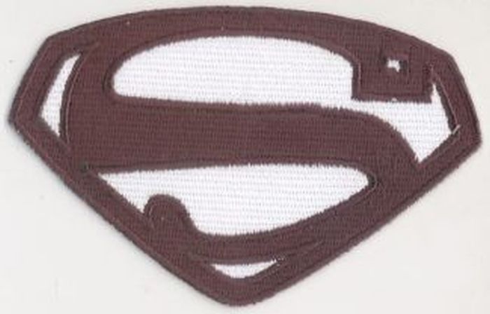 BROWN  SUPERMAN PATCH - 4" x 2.5" - SM006