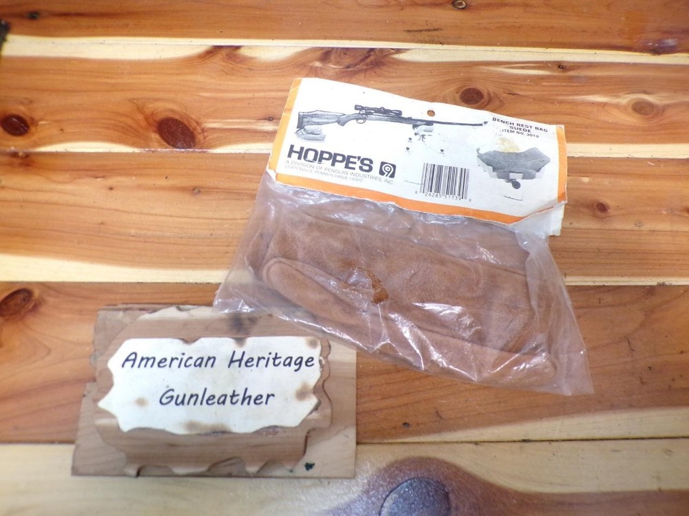 #3010 HOPPE'S 9 Suede Leather Front Bench Rest Bag.