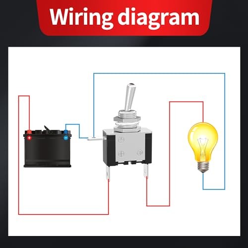 Toggle Switch 12V DC 20A Toggle Switch 3 Pin ON/Off SPST LED Lighted