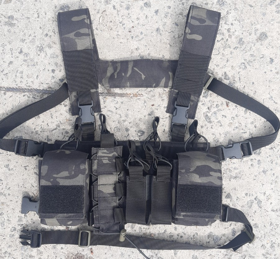 D3CR Style Chest Rig Multicam Black