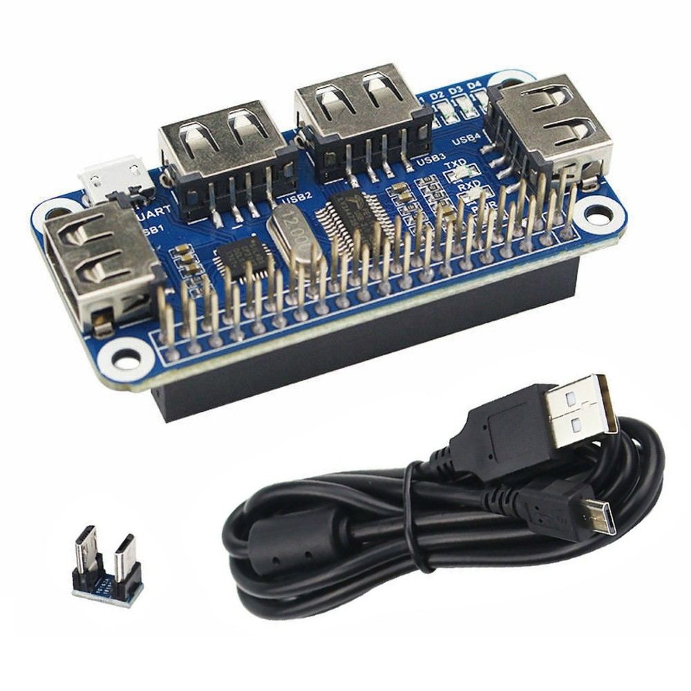 5V USB Hub Extension Board & Micro USB Converter & Cable For Raspberry Zero/W H