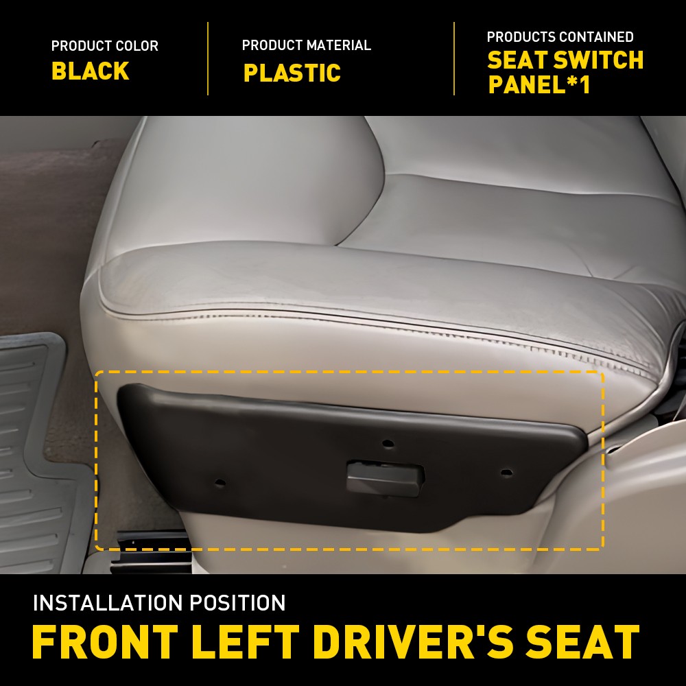 Front Left Seat Control Switch Bezel Cover For 03-06 Silverado /Sierra 1500 3500