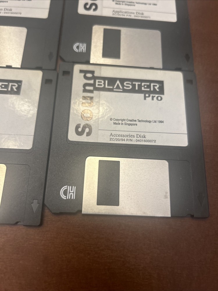 Sound Blaster Pro Software Diskettes 3.5” Creative Labs 1992