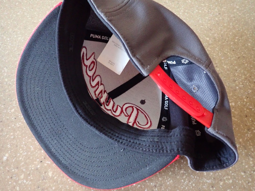 Rare Puma Golf “Script” Hat Adjustable by Yupoong Flexfit Tech