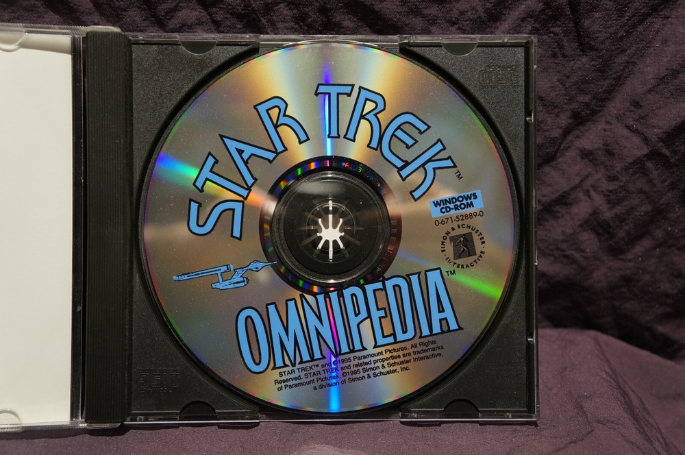 Windows Cd Rom PC STAR TREK OMNIPEDIA 1995 Mint Disc Complete in Case