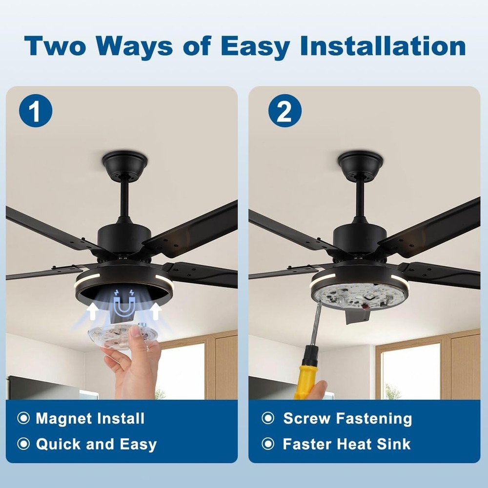 2 Pack LED Ceiling Fan Light Replacement Kit, Retrofit for Ceiling Lights, 15...