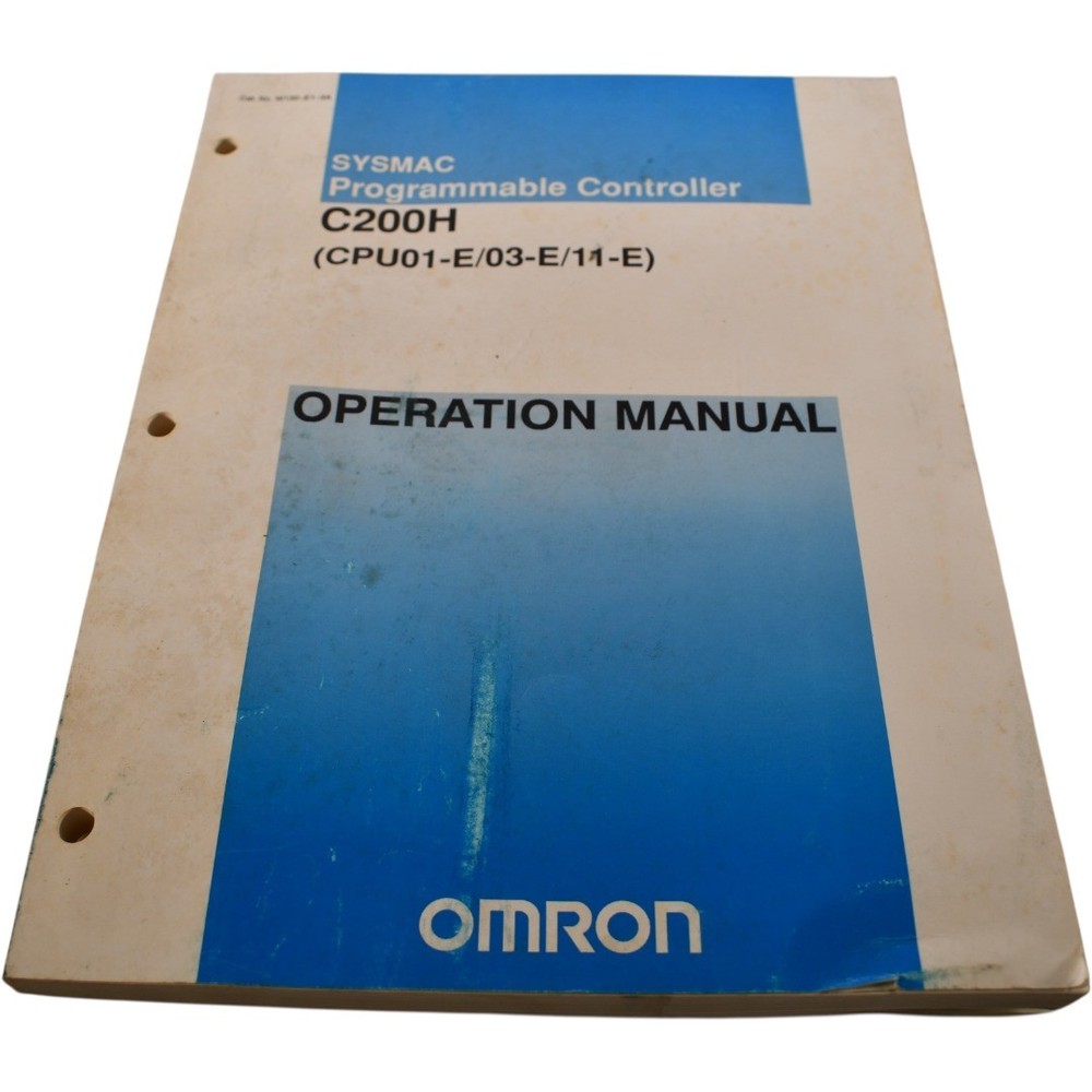 Omron C200H CPU01-E/03-E/11-E Operation Manual W130-E1-3A