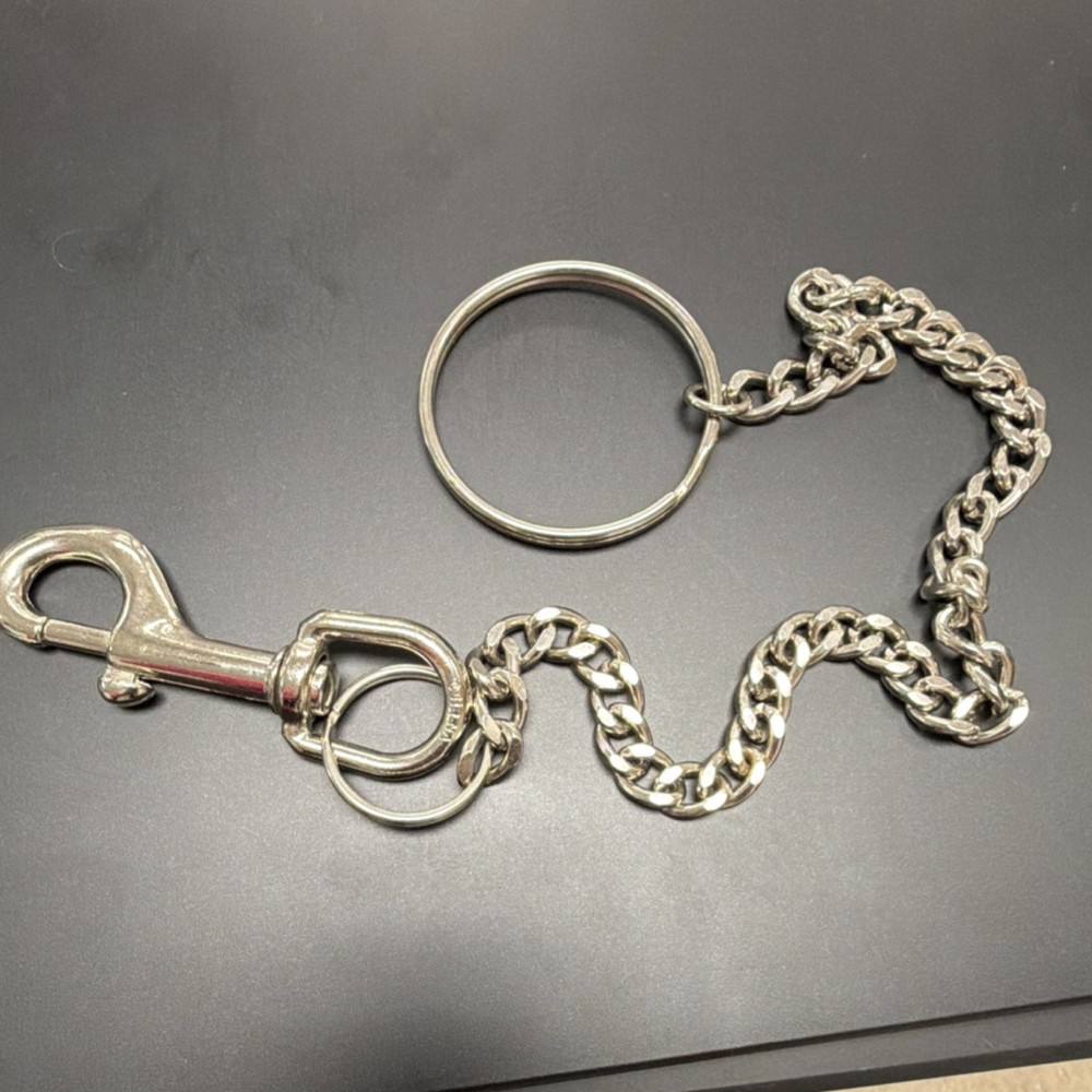 Silver Metal Chain Key Chain for Men Solid Pattern Key Ring Accessory-new