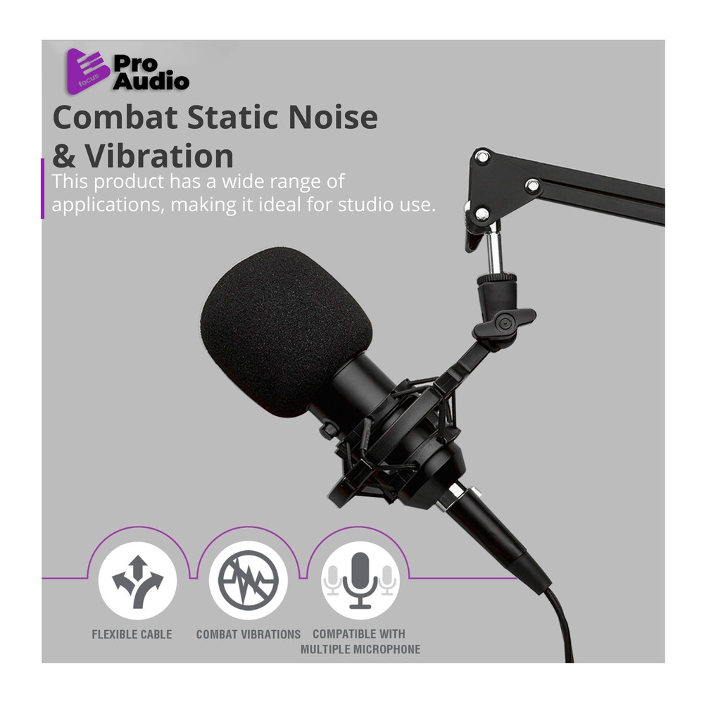 FocusProAudio Basic Microphone Shock Mount for 48 53mm Microphones