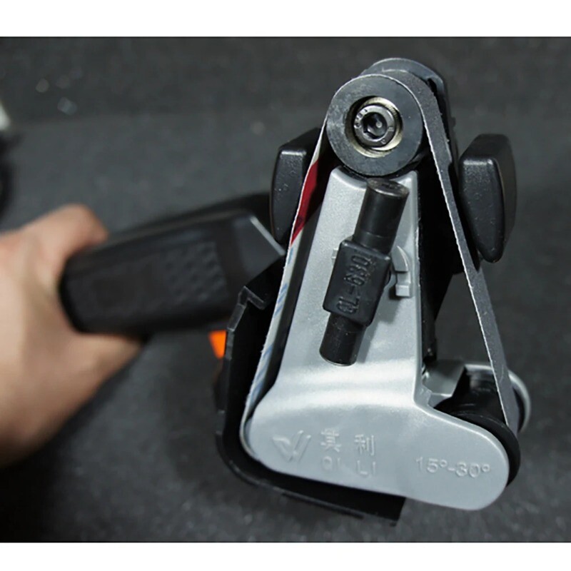 220V Hand Held Electric Knife Sharpener Speed/Angle Adjustable with 8 Belts