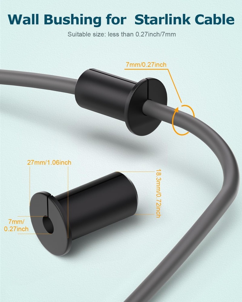 3/4 Inch Starlink Grommets - Durable and Weatherproof Cable Routing Solution