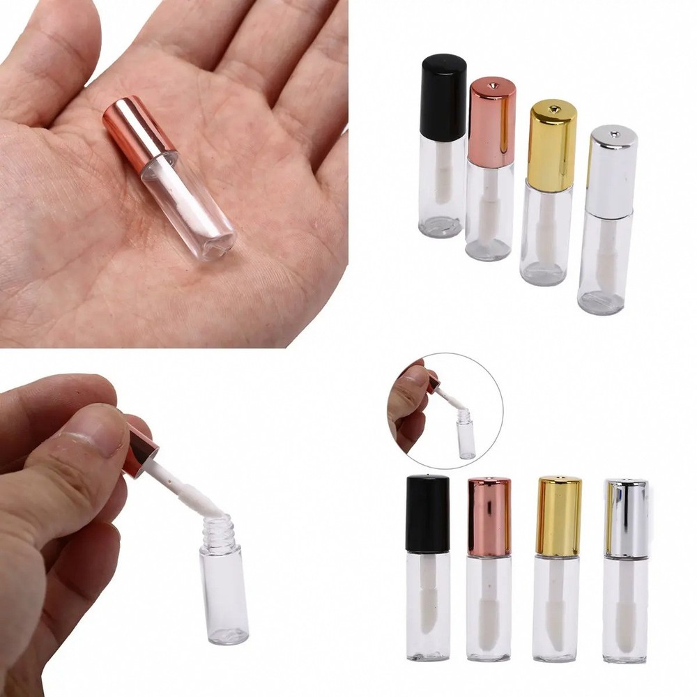 10pcs DIY Lip Balm Tube Container With Cap Plastic Lipgloss Empty Sample