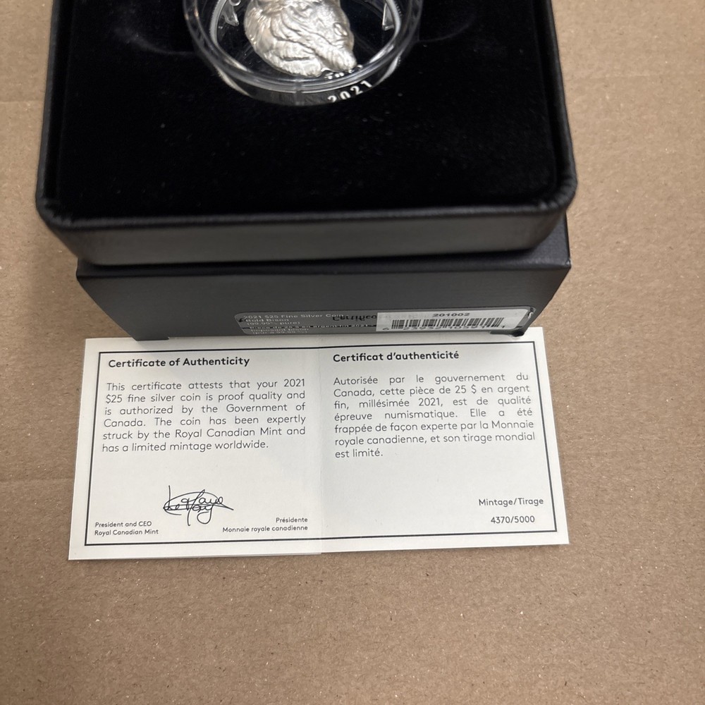 2021 $25 Bold Bison - Pure Silver Coin