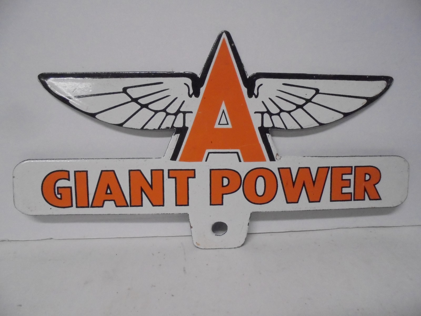 Flying A Giant Power Gasoline Porcelain Sign  Stove Enamel  / FREE SHIPPING  /