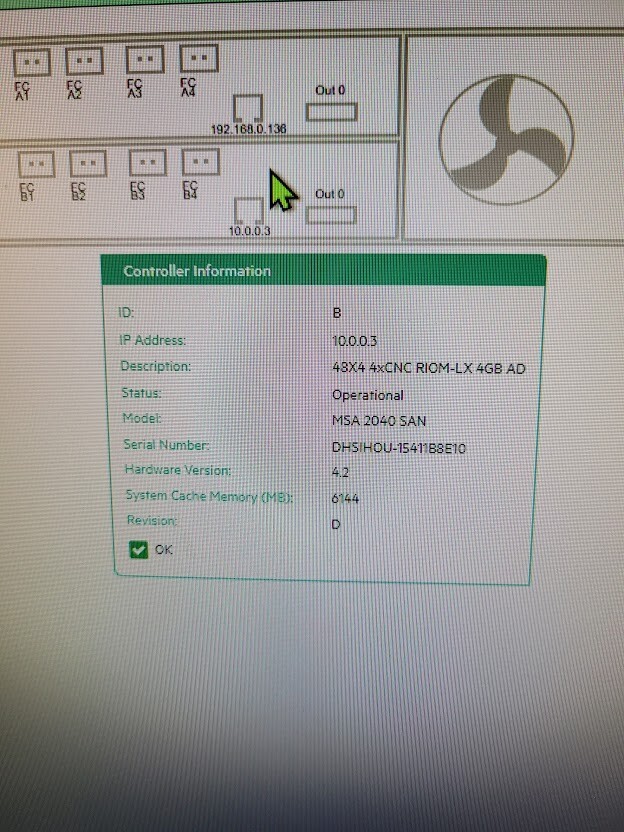 Dot Hill MSA 2040 FC SAS Drive Storage Array Control 81-00000078-00-02