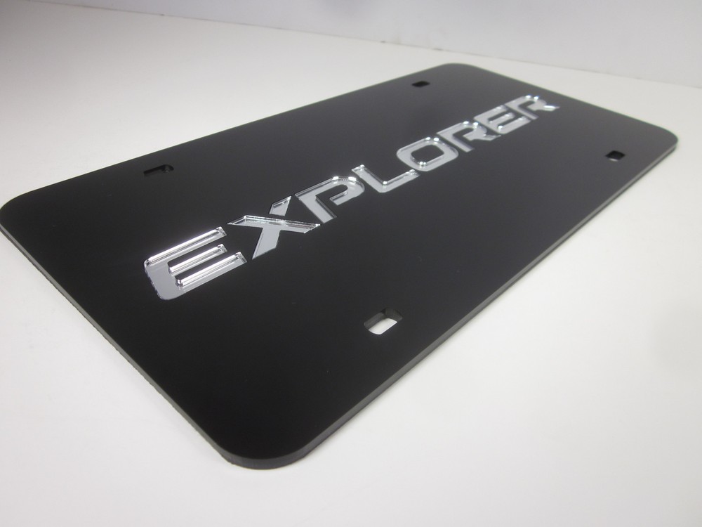FORD EXPLORER Acrlic Mirror License Plate Auto Tag nice