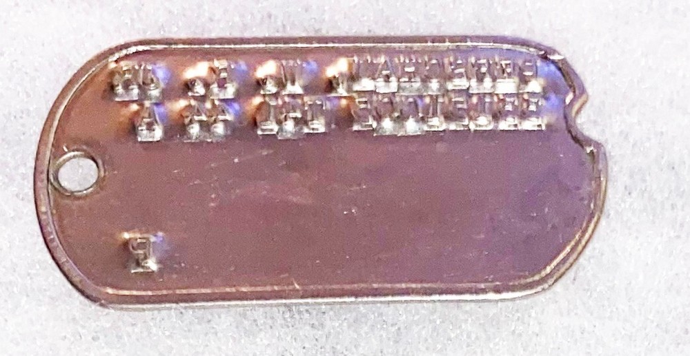 WWII Single W.R. Perschau T-41 / 44 Dog Tag