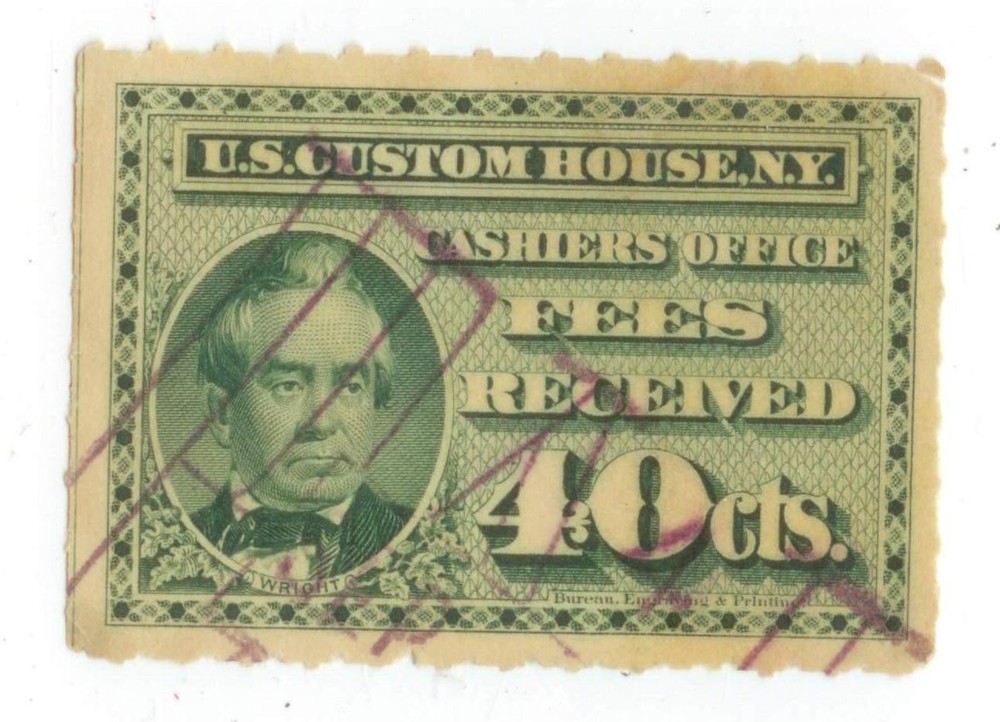 1887 RL3 40cts green Custom Fee Stamp - used