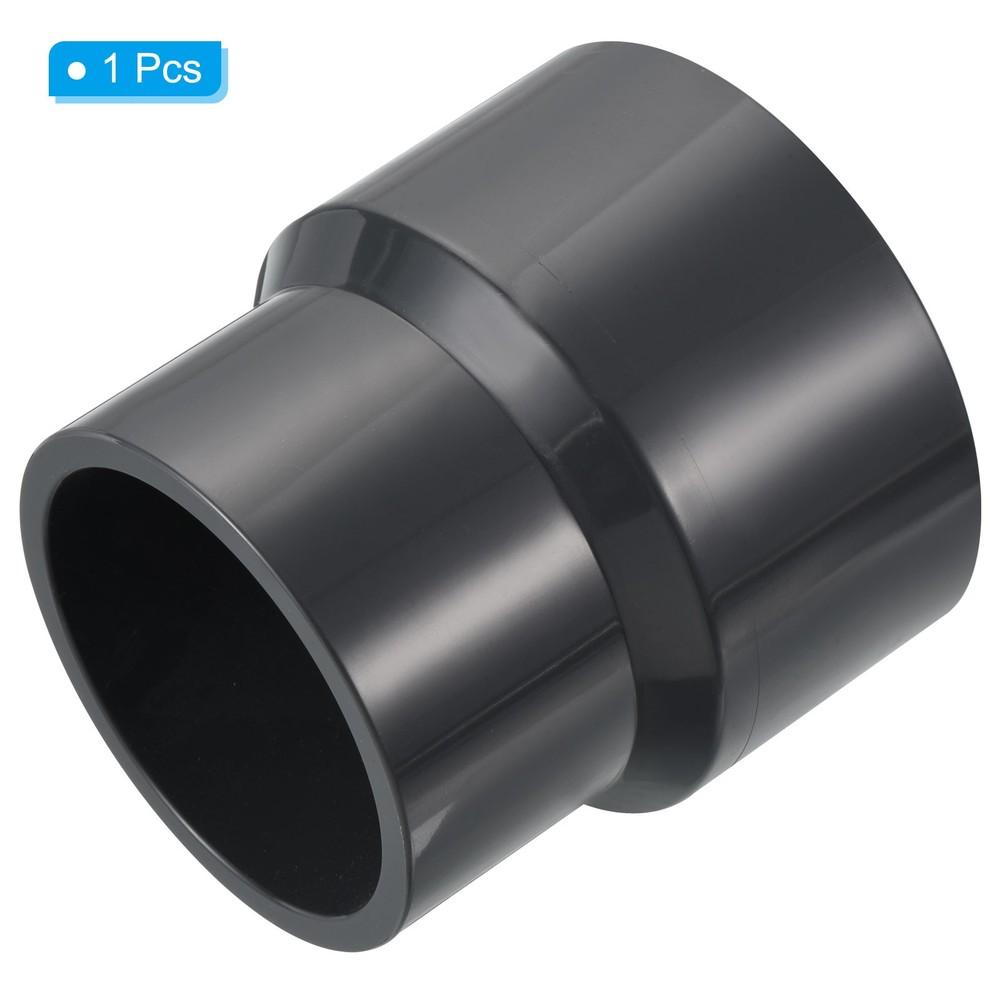 PVC Reducer Pipe Fitting 3.5x3" Socket Coupling Adapter Connector, Grey