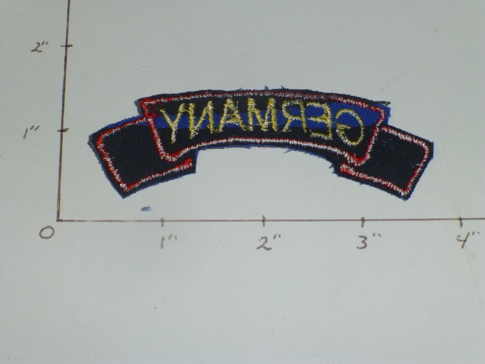 Germany tab gold letters red border on blue for USAEUR patch