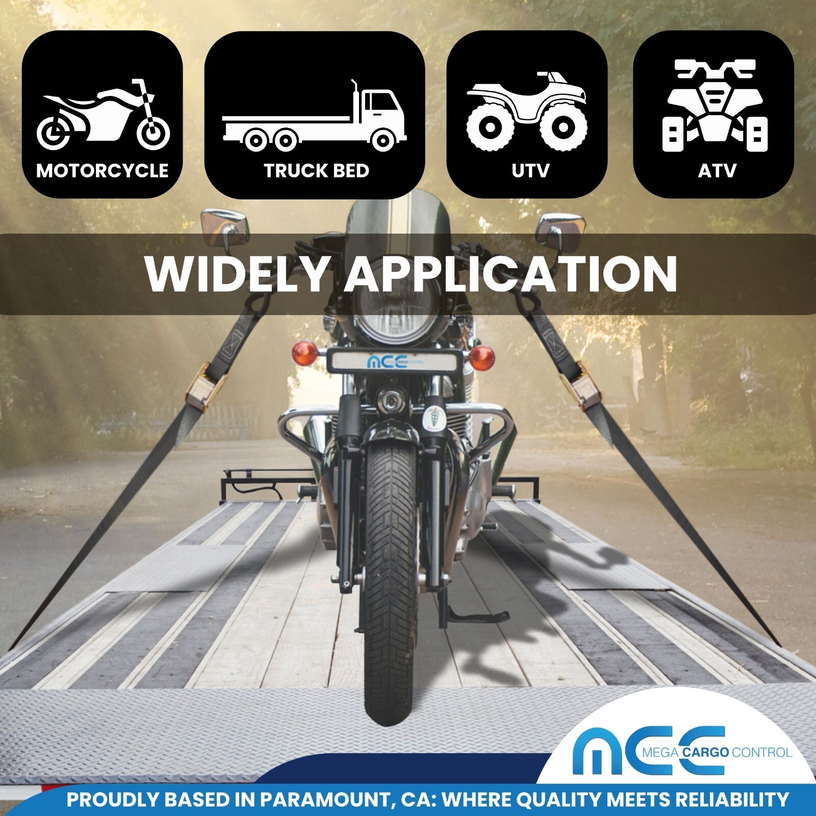 2 Pack 1" x 6' Cam Buckle Tie Down Strap w/ S Hook For Boat Motorcycle Bike