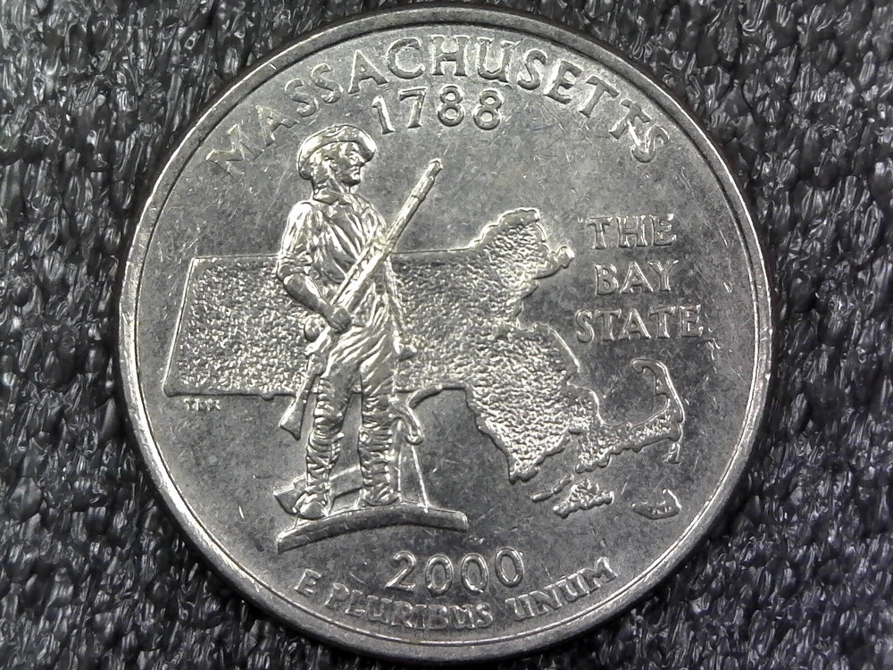 2000-D Massachusetts - Washington Quarter - Double Die DDO Error Coin Inv#E5366