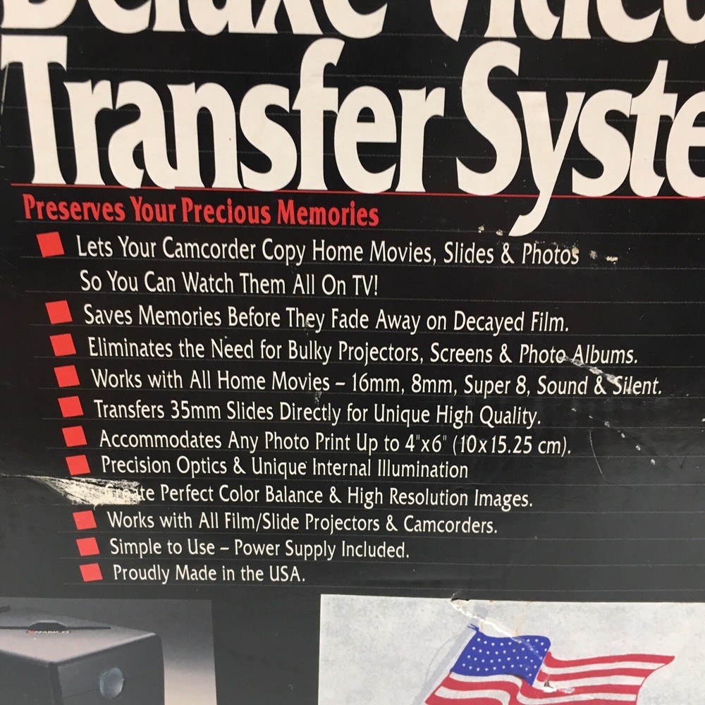 AMBICO Deluxe Video Transfer System Model No. V-0650 Do-it-yourself Untested