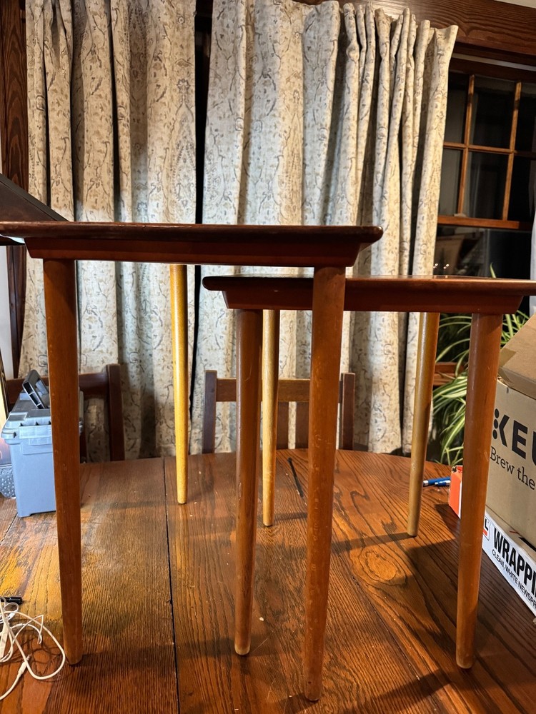 Mid Century Danish Modern Danish Nesting Stacking Tables