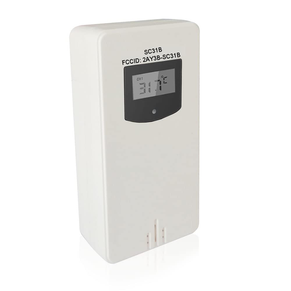 Wireless Remote Sensor Indoor Outdoor Thermometer Replacement for SC31B Projecti