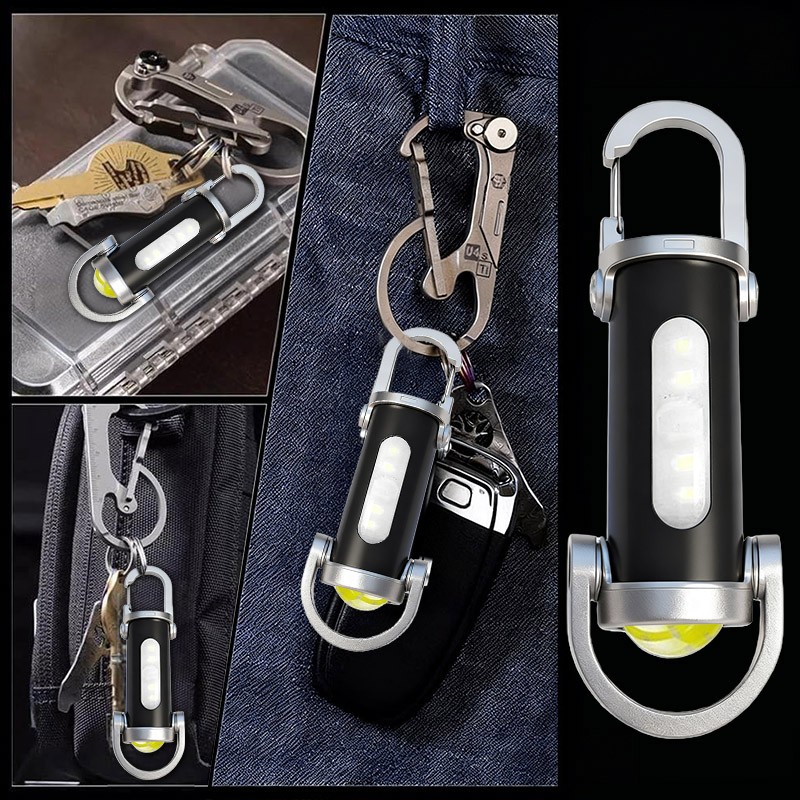 NEW Super Bright LED Mini Flashlight USB Rechargeable Pocket Keychain Torch