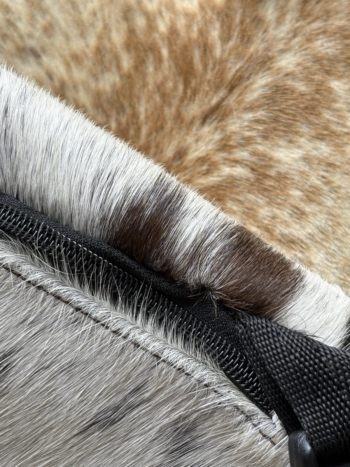 Western Genuine Hair On Cowhide Western Saddle Pouch Trail Riding Tack