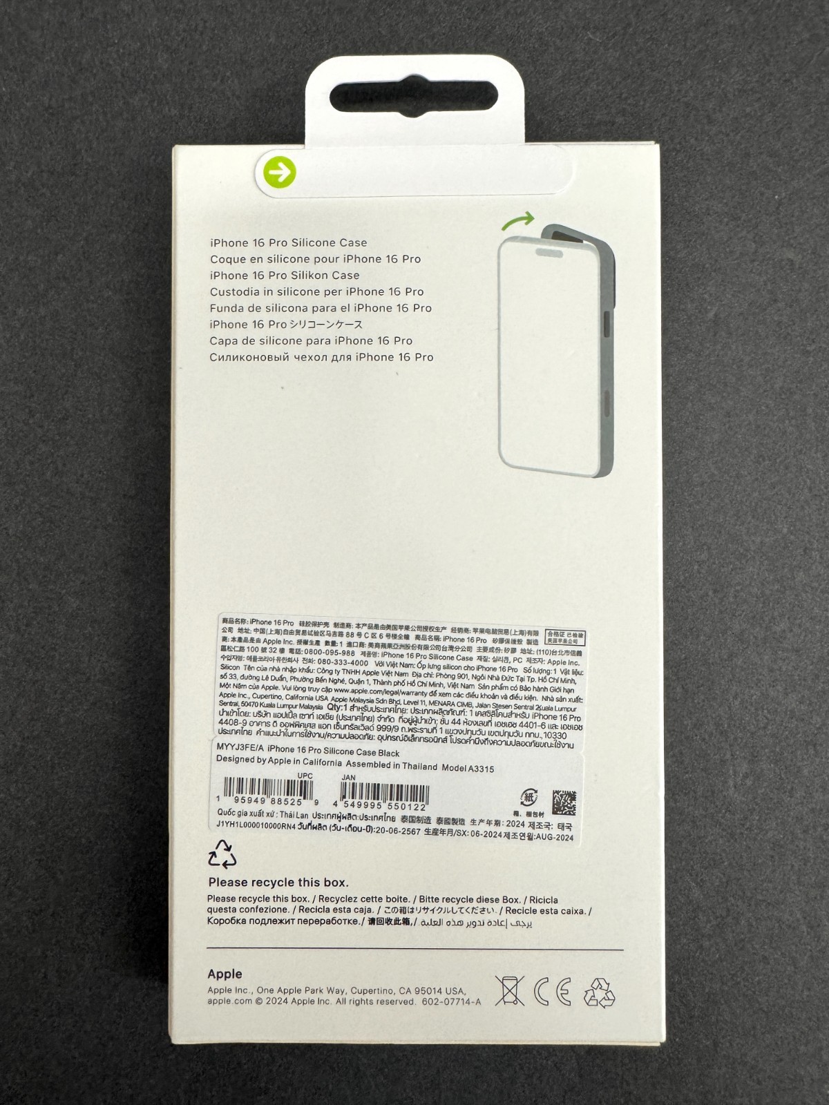 Genuine Apple Silicone Case w/ MagSafe iPhone 16 Pro Pop-Up MagSafe Animation