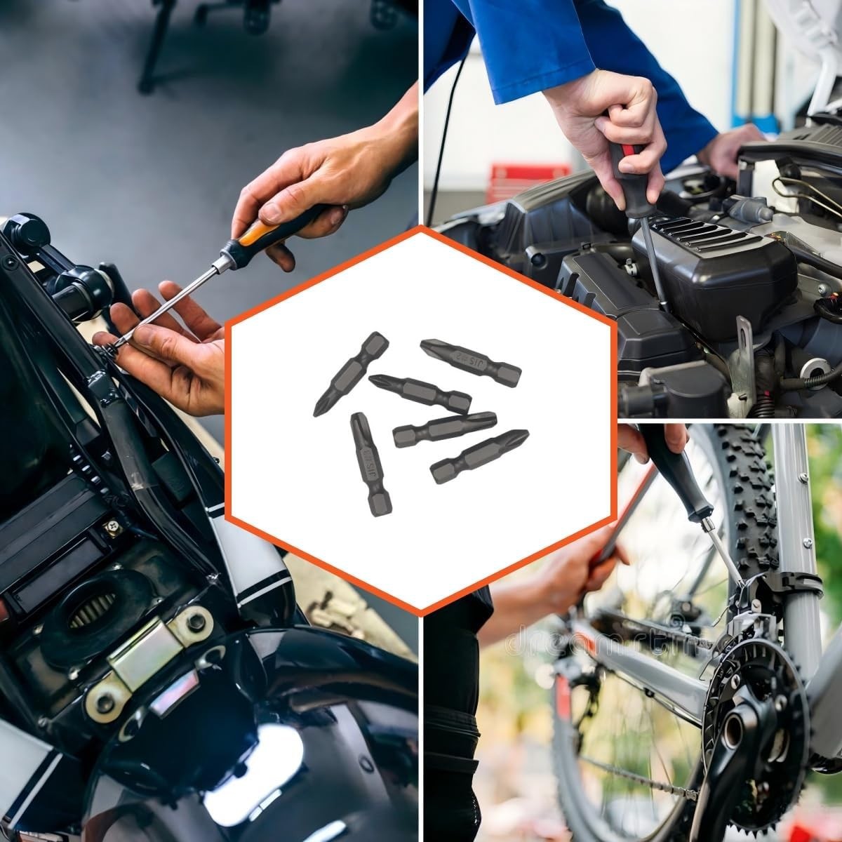 6Pcs 35Mm JIS Screwdriver Bit Set with Magnetic Tip, 1/4 Hex Shank, S2 Alloy Ste