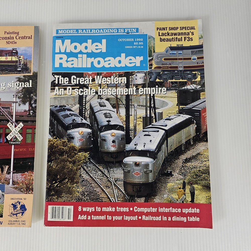 Model Railroader Train Magazines, April 1992 & October 1992