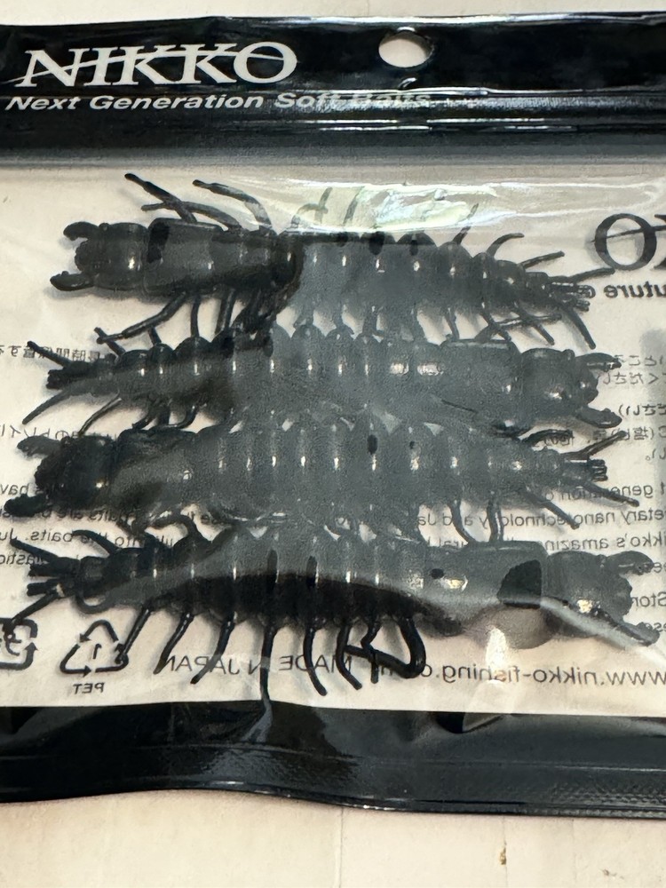 “New” Nikko’s Sinking Elastomer Formula Hellgrammites 3" Obsidian