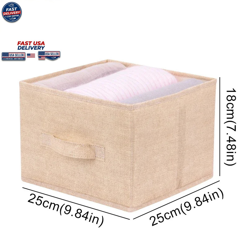 Hanging Wardrobe Storage Bag Drawer Type Collapsible Multi-Layer Organizer Beige