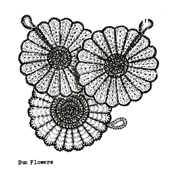 Sunflower Potholders Pattern (Reprint)