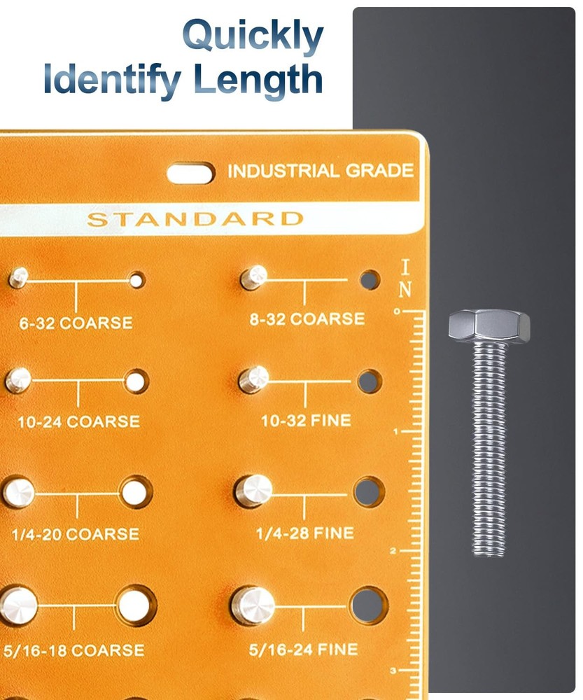 28 Nut and Bolt Thread Checker Bolt Identifier Board Bolt and Nut Identifier....