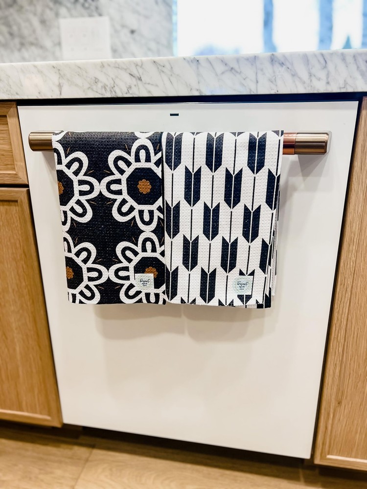 2 Pack Double Sided Kitchen Towels || Dish Towels || Quick Dry || Designer Pr...