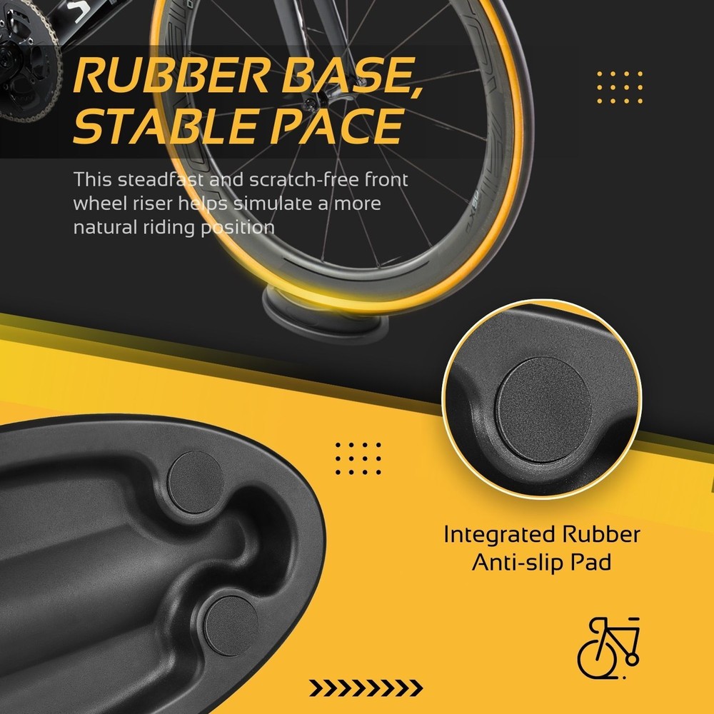 Front Wheel Riser, Stabilizing Leveling Block Support for Indoor Bike Trainers
