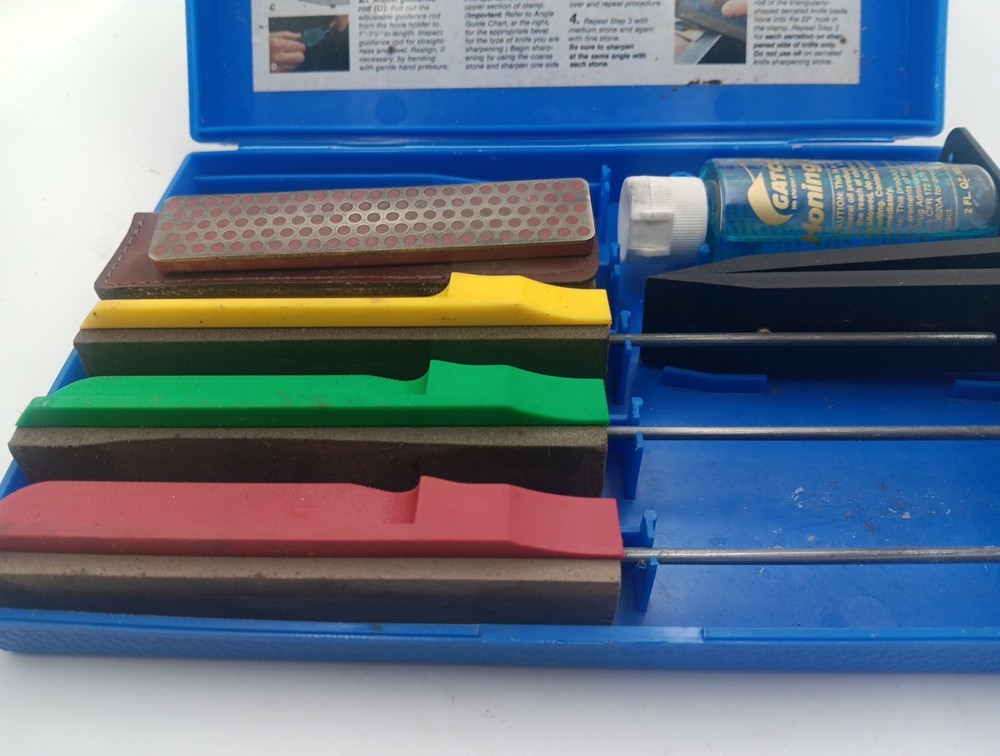 Gatco Knife Sharpener 3 STONE INCOMPLETE
