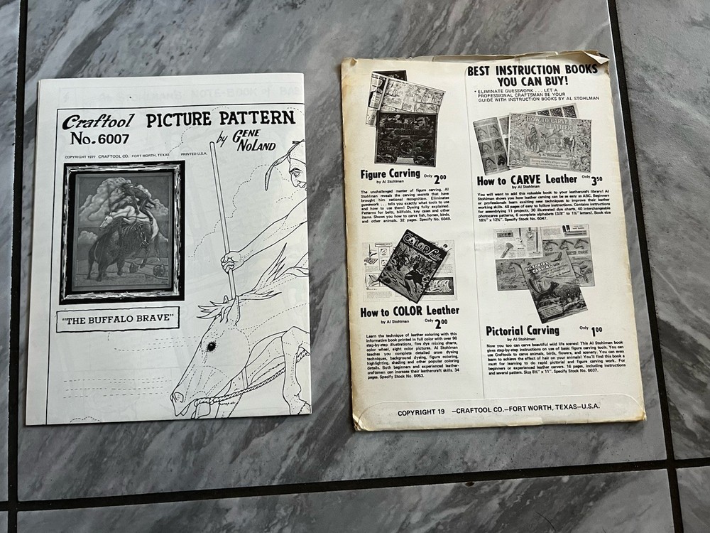 Craftool 6007 Leather Working Guide Template Leather Work Native Indian Buffalo