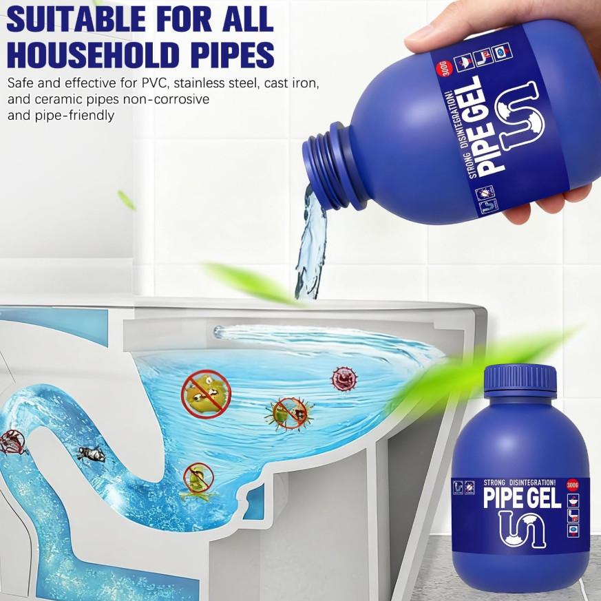 Pipe Bobo Drain Cleaner, Strength Drain Cleaner Powerful Pipe Dredging, 10 Fl Oz