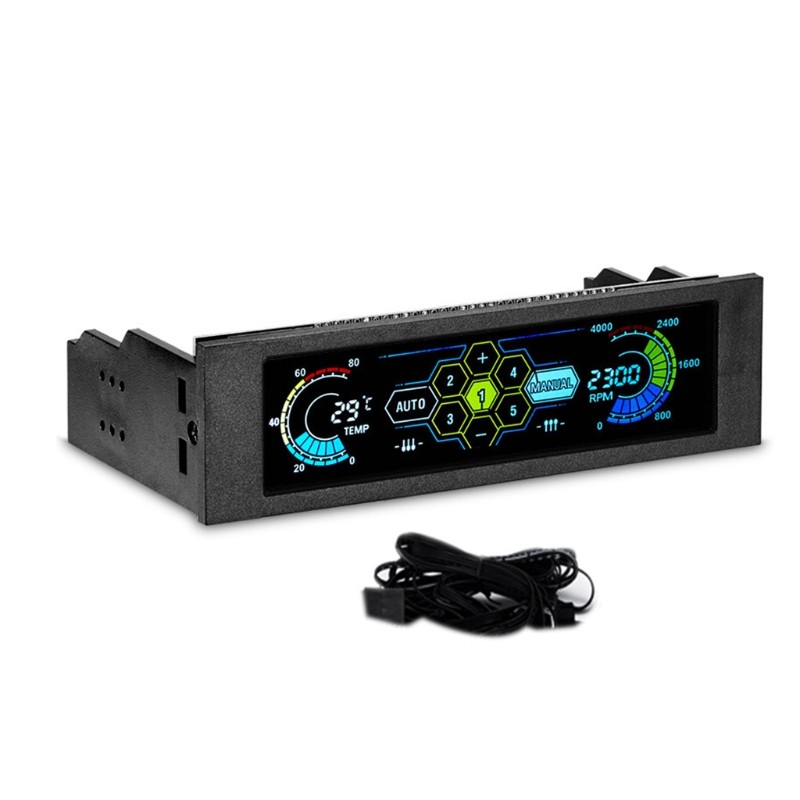 5 Fans Speed Controller for 5.25" Drive Bay Computer for Case Front Panel Coolin