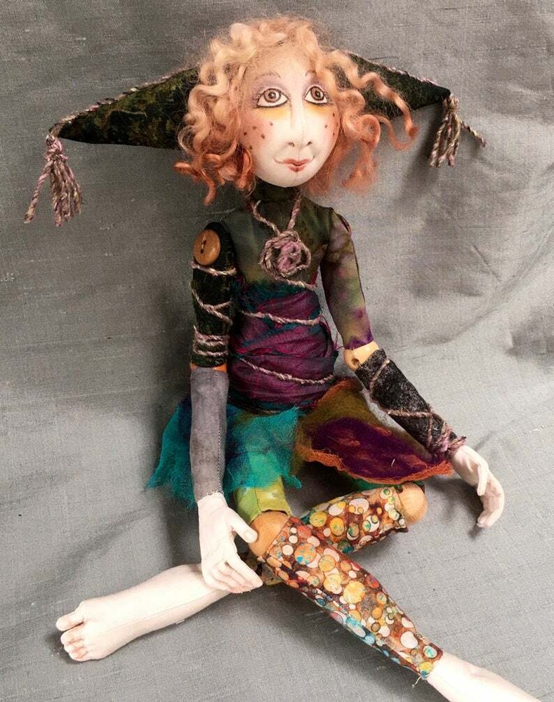 Cloth Art Doll Pattern "Avalon Elfin" By Jan Horrox