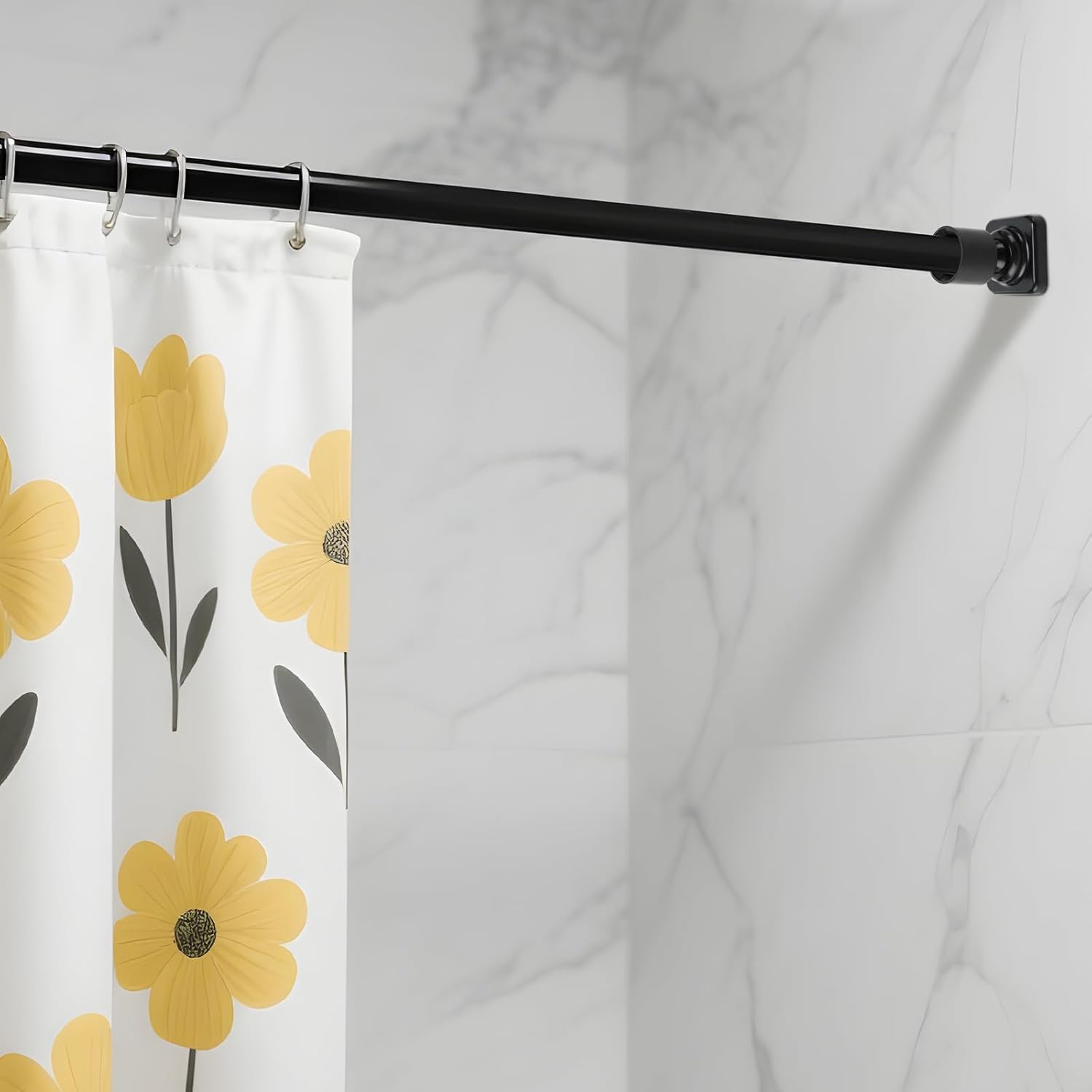 Angled Shower Rod Mount for Sloped Walls - 25Mm Shower Bracket & Swivel Joints w