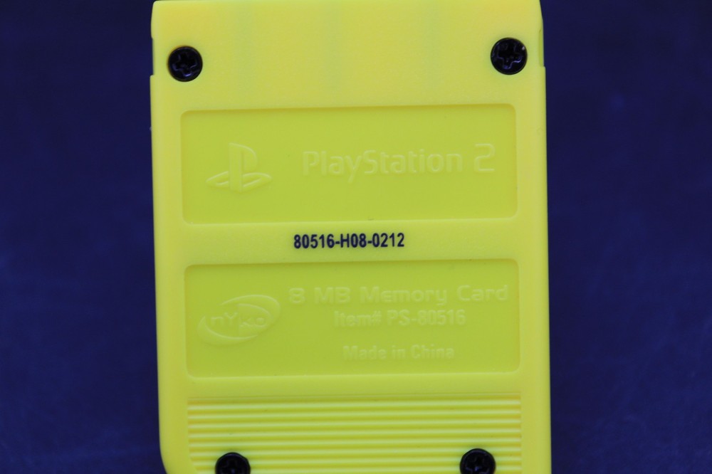 Sony PlayStation 2 Magic Gate 8MB Memory Card Yellow *UNTESTED*